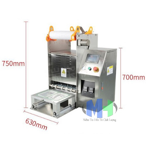 Máy dán miệng hộp thực phẩm 2 khuôn