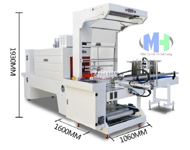 Máy co cắt màng lốc chai tự động