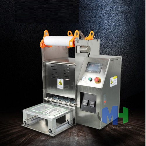 Máy dán miệng hộp thực phẩm 2 khuôn