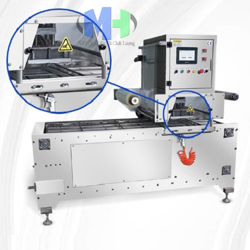 Máy dán miệng hộp băng tải tự động