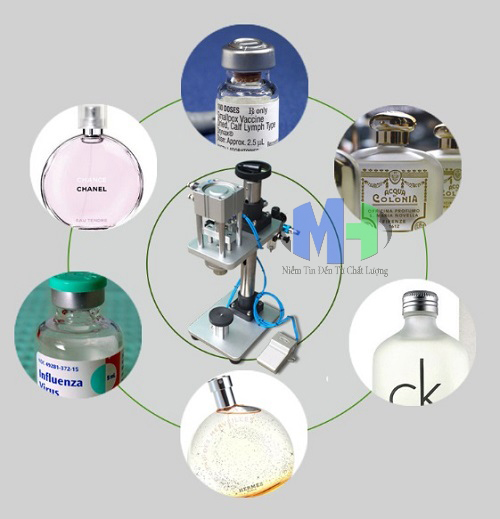 Máy đóng nắp chai nước hoa nén khí