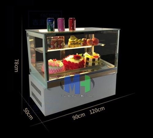 Tủ Bánh Kem 2 Tầng Mini Kính Thẳng (MHTB-A18)
