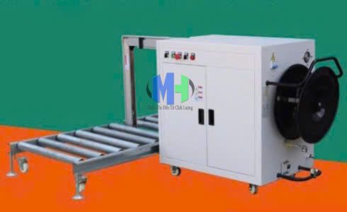 MÁY ĐÓNG ĐAI THÙNG TỰ ĐỘNG CÓ HỆ THỐNG CON LĂN (MH-01765)