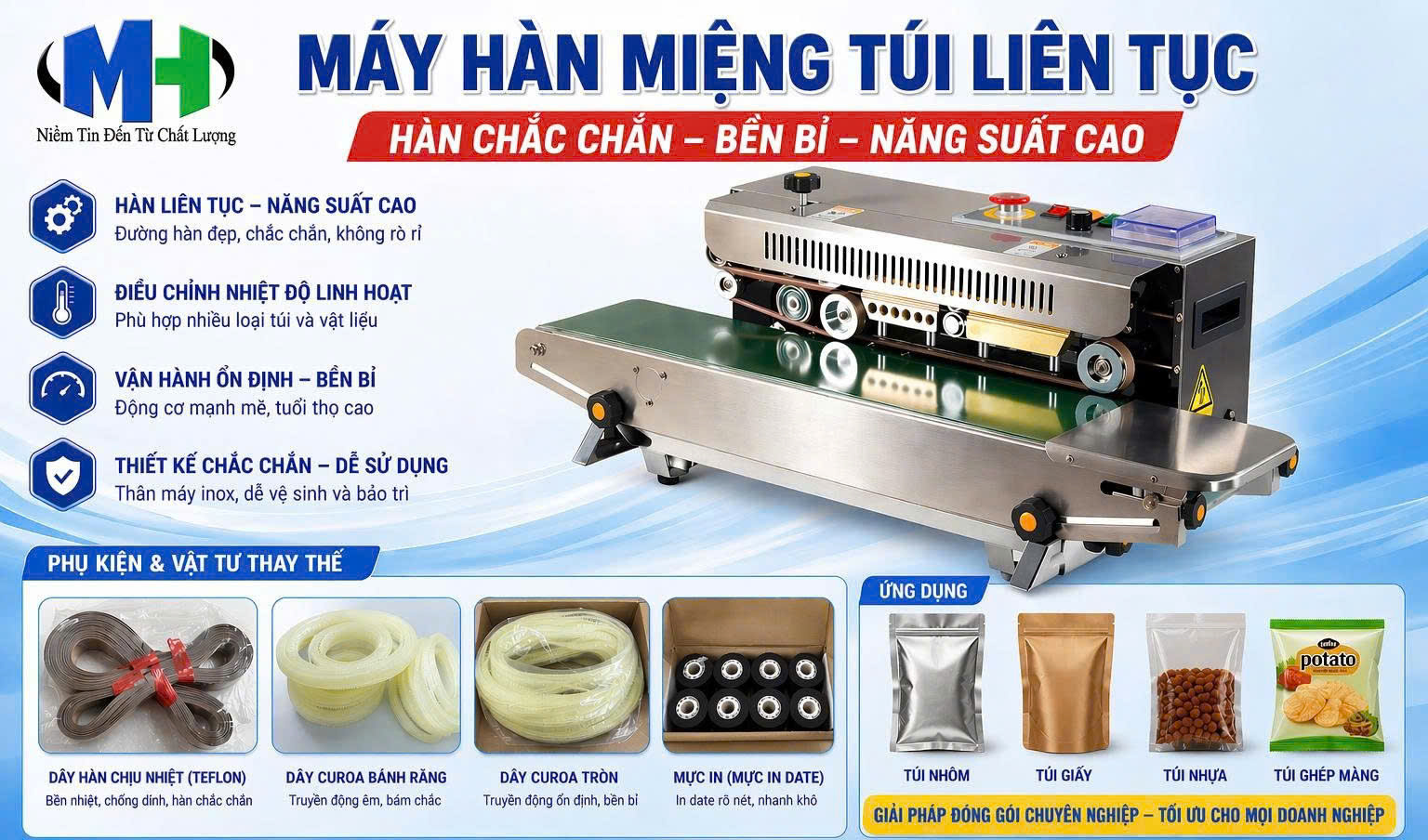 Các Phụ Kiện Thay Thế Của Máy Hàn Túi Liên Tục