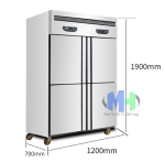 Tủ Mát 4 Cánh Inox 1000 Lít (MHTB-A24)